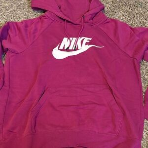 Nike Magenta Hoodie with White Logo